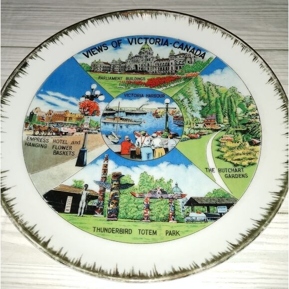 Vintage Views Of Victoria Canada Collectors Souvenir Hanging Plate Made In Japan - Picture 5 of 7